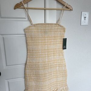 Wild Fable Yellow and White Mini Dress